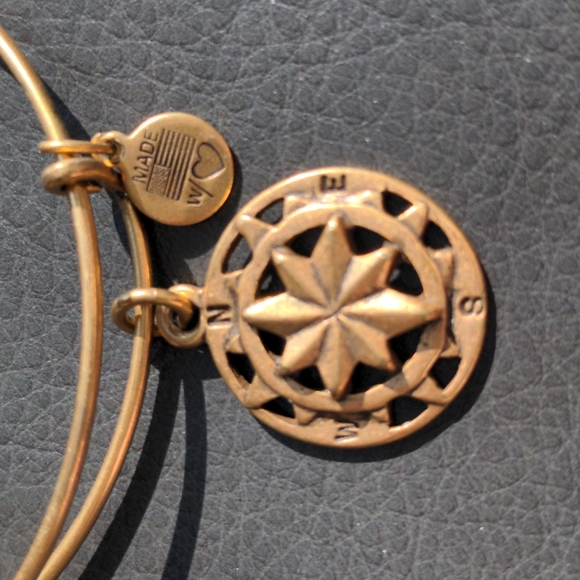 Alex and Ani Compass Charm Bangle - Picture 2 of 3